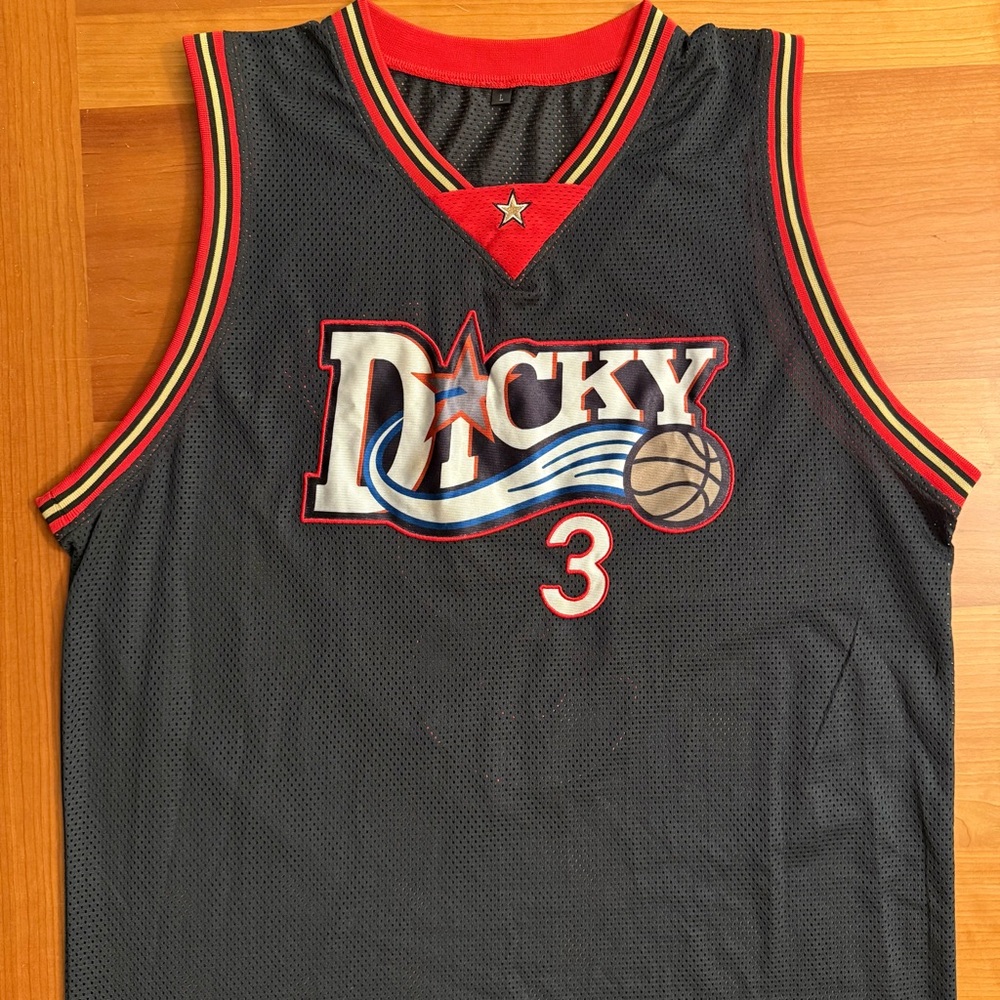 Lil Dicky Authentic Athletics #3 Black Basketball Jersey Men’s Large 76ers